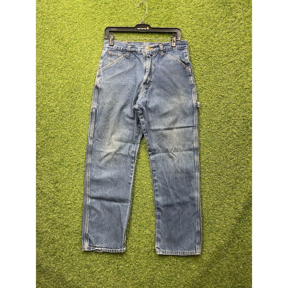 Round House Carpenter Jeans Mens 32x30 Blue Dark Wash Straight Leg Denim USA
